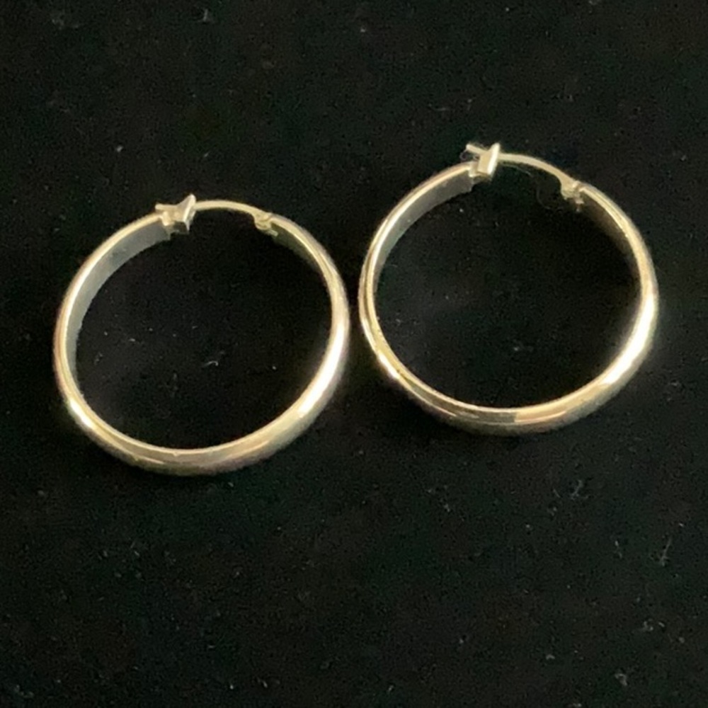Silver hoop earrings